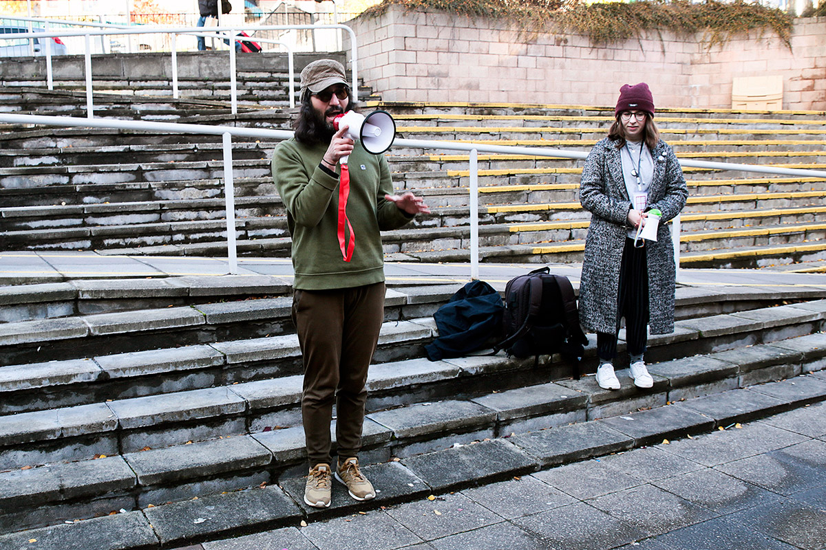 An Archive of Audio Disobedience, Mohammad Namazi performance, Installation view, Dundee, Scotland, 2019