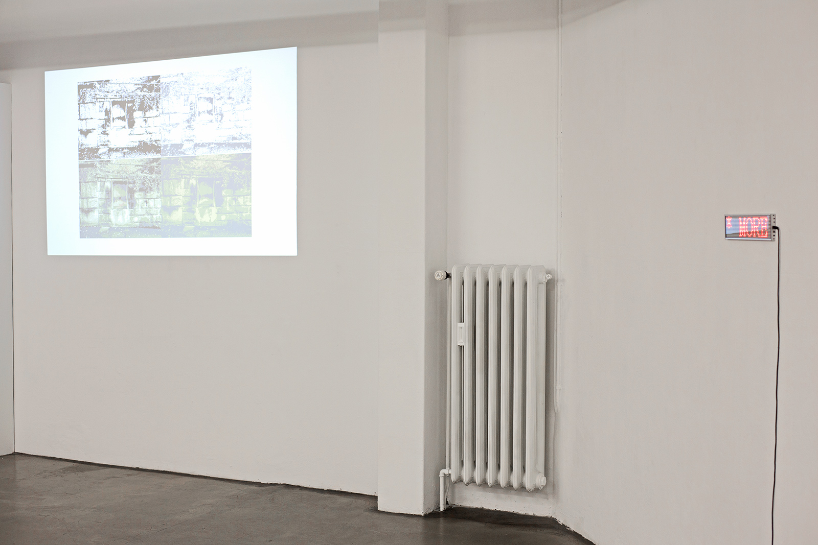 Entropic Iteration, Mohammad Namazi's solo exhibition, Installation view, Corner College exhibition space, Zürich, Switzerland, 2016